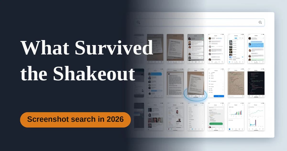 Featured image for AI Screenshot Organizers After the 2026 Shakeout: What Survived, What Died
