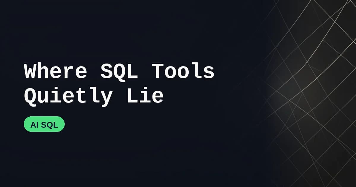Featured image for Where AI SQL Tools Shine, and Where They Quietly Lie About Your Data (2026)