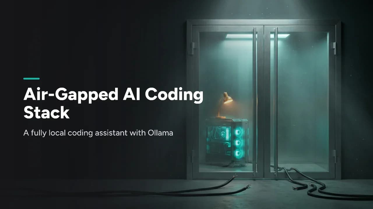 Featured image for Air-Gapped AI Coding Stack: Ollama, Cline, Qwen3.8-27B