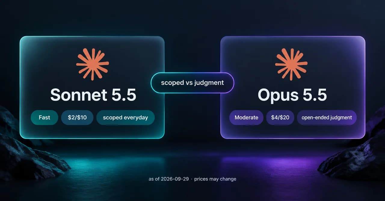 Featured image for Claude Sonnet 5.5 vs Opus 5.5: When the Faster Mid-Tier Actually Wins