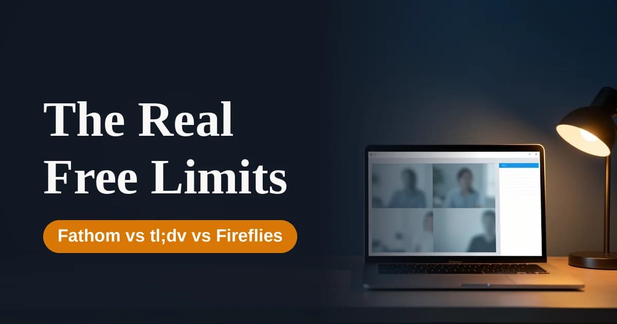 Featured image for Free AI Meeting Notes: What Fathom, tl;dv, and Fireflies Cut Off in 2026