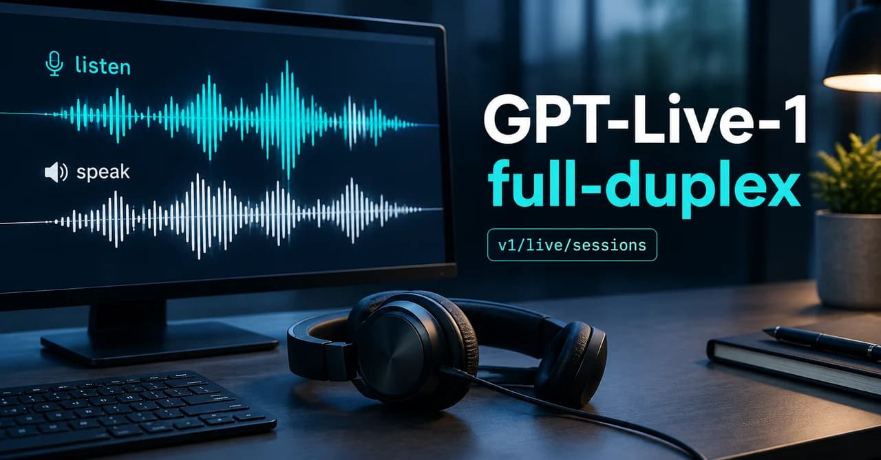 Featured image for GPT-Live-1 in the API: Build Natural Full-Duplex Voice Agents (What Changed)