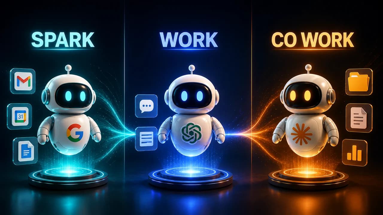 Featured image for How to Actually Use Your AI's New Agent Mode (Claude Cowork, Chatgpt Work, and Gemini Spark)