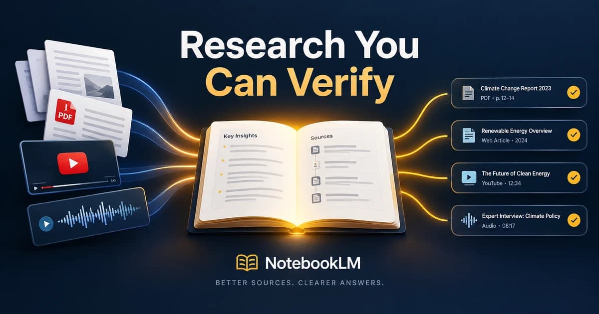 Featured image for How to Use Google NotebookLM for Research and Document Analysis (2026 Guide)