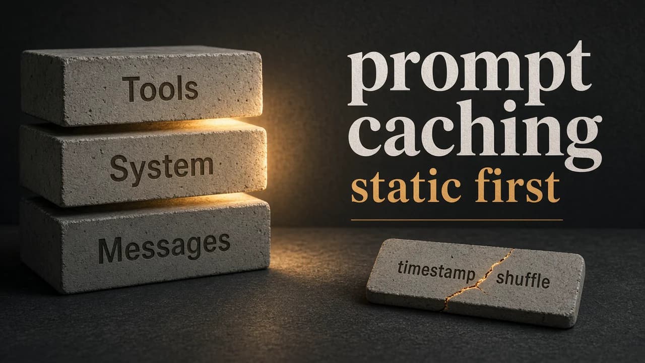 Featured image for Prompt Caching Is the 2026 Prompt Skill: Static First, Don't Break the Prefix