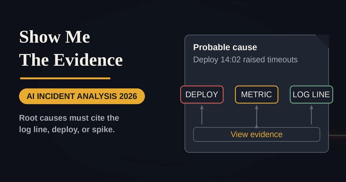 Featured image for Show Me the Evidence: AI Incident Analysis Tools for Logs and Root Causes (2026)