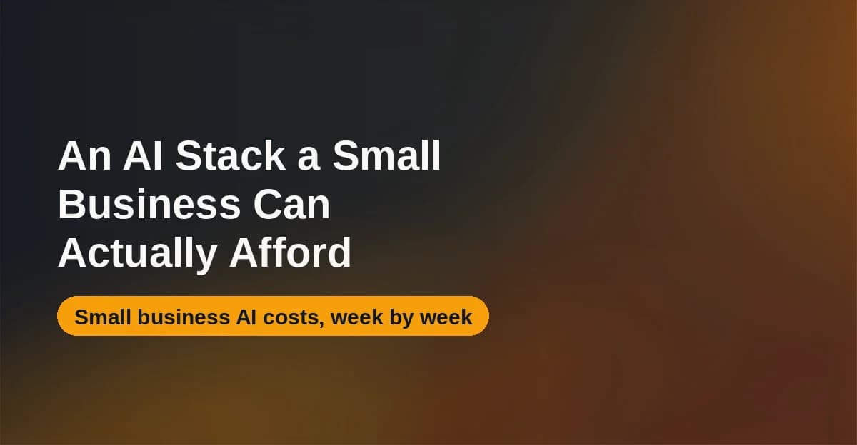 Featured image for The AI Stack a Small Business Can Actually Afford in 2026: A Real Week, Real Costs