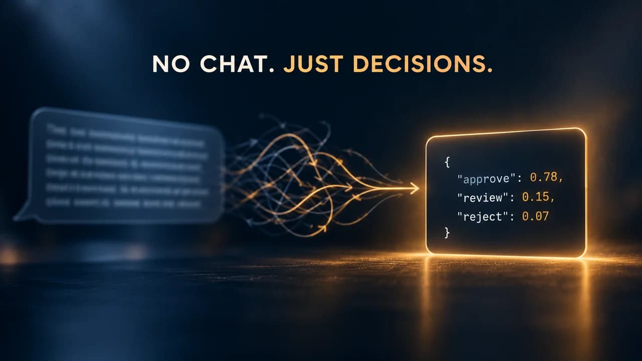 Featured image for Jev Doesn't Chat: ChatGPT Co-Inventor's New Model Returns Typed Decisions, Not Words