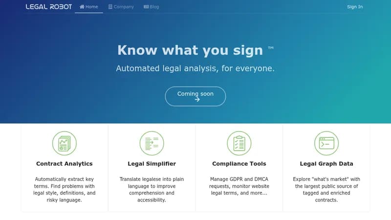 legal robot website
