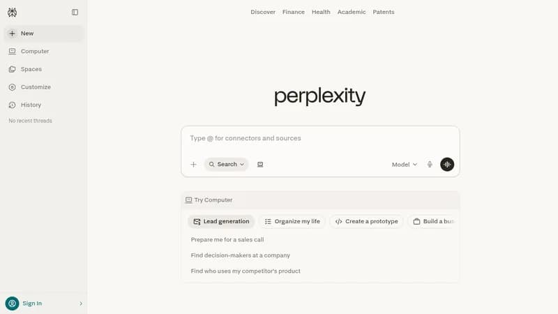 perplexity website
