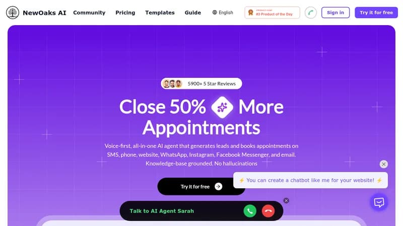 newoaks ai website