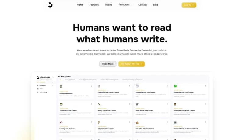 Journo AI screenshot