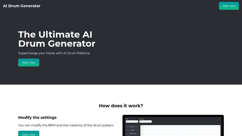 ai drum generator website