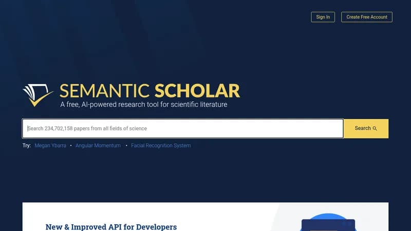 semantic scholar website