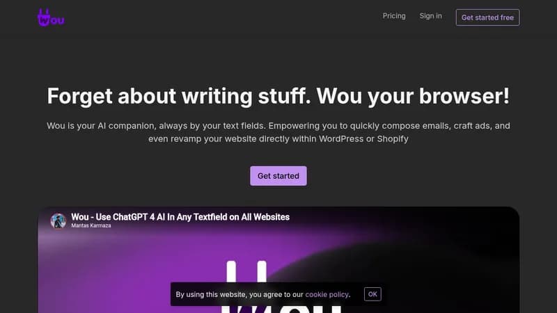 wou ai website