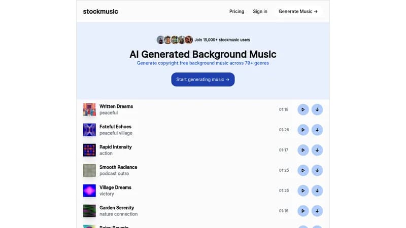 stockmusic website