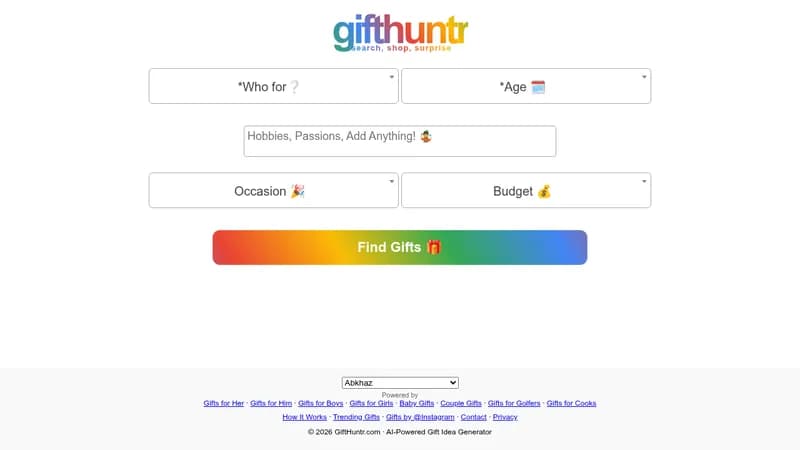 gifthuntr website
