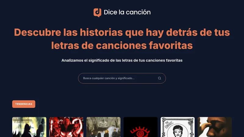 dice la canción website