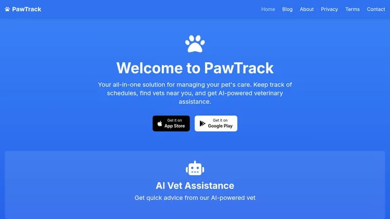 pawtrack website