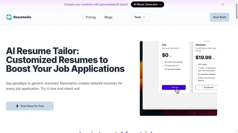 resumego website