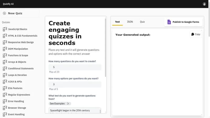 quizify ai website