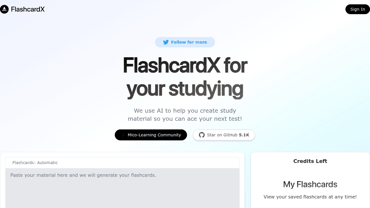 flashcardx website