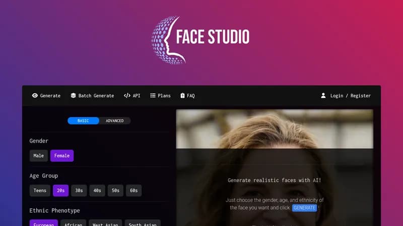 face studio website