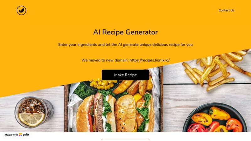 ai recipe generator website