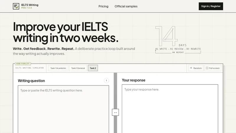 ielts writing practice website