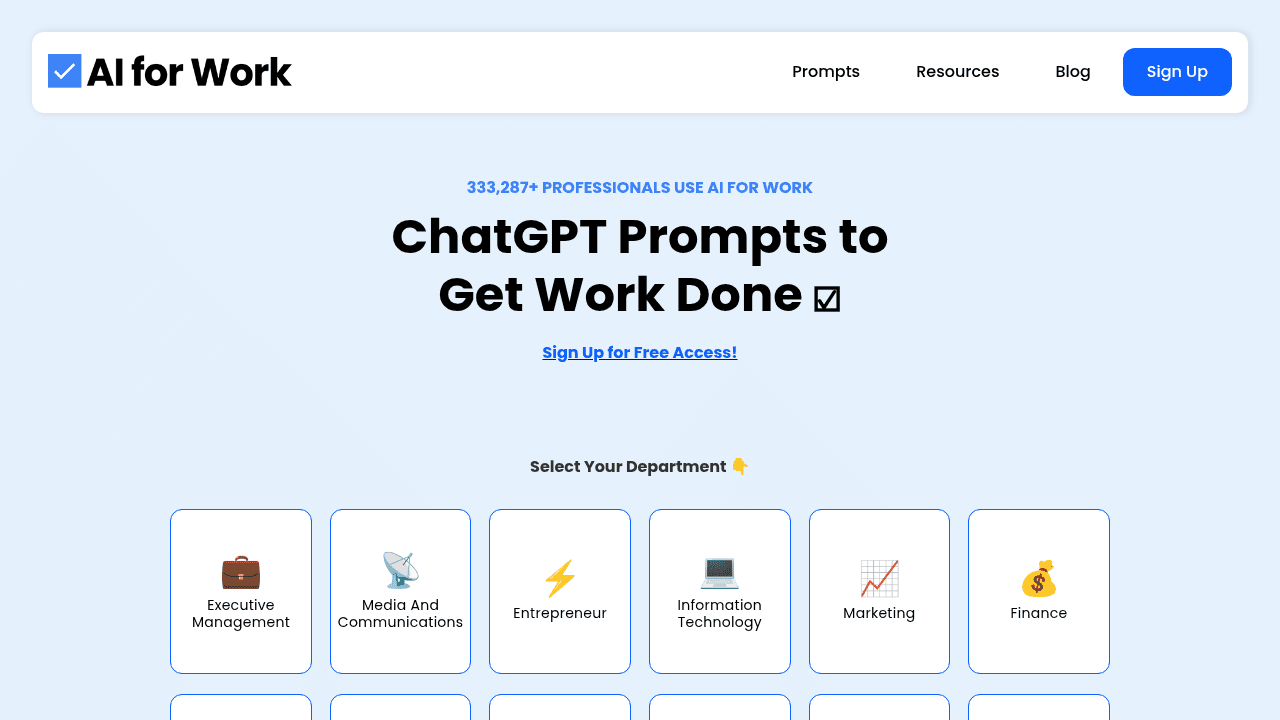 ai for work website