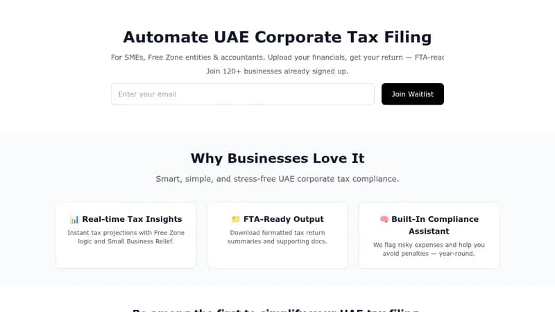 uae tax assistant website