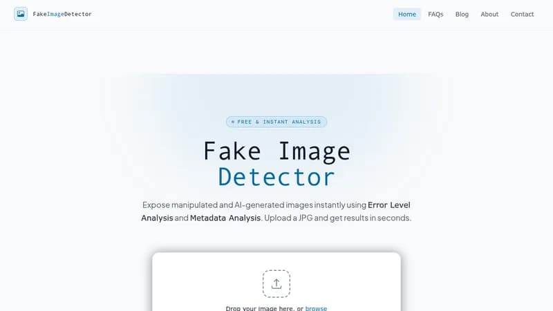 fakeimagedetector website
