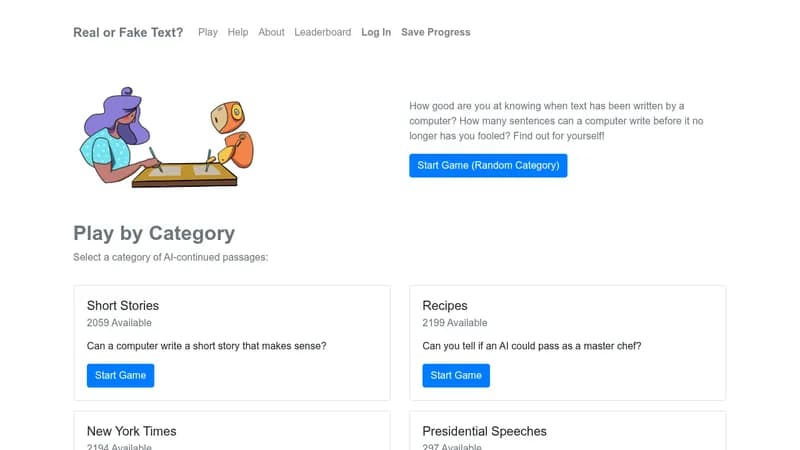 real or fake text? website