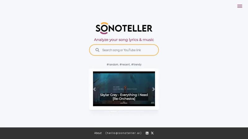 sonoteller website