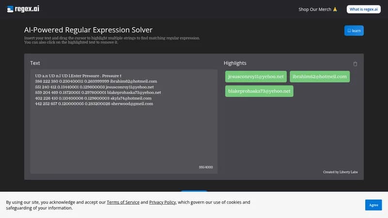 regex.ai website