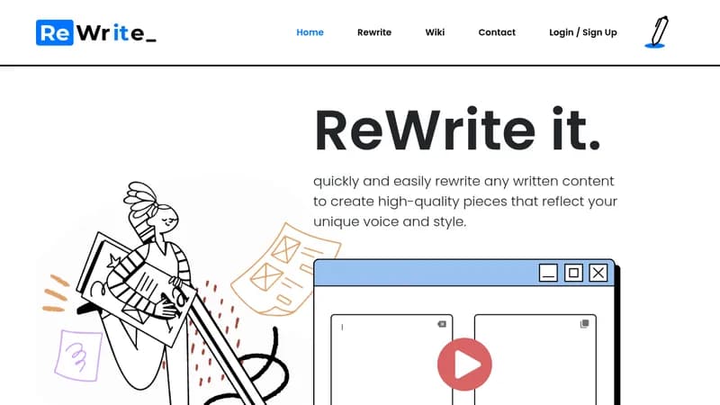 rewrite it. website