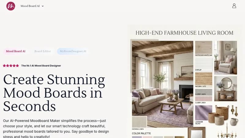 mood board ai website