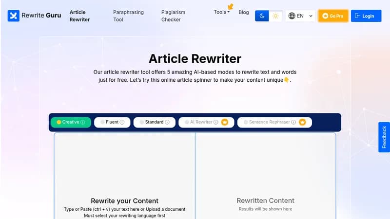 rewriteguru website