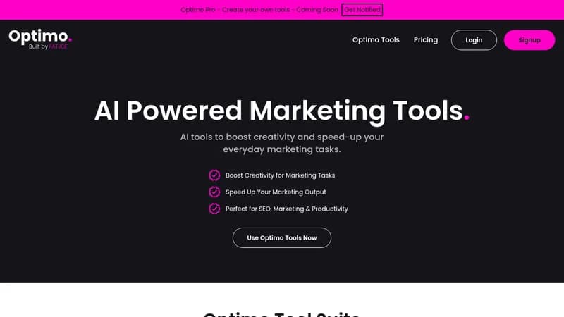 optimo pro website