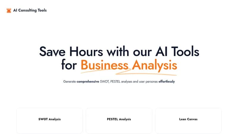 ai consulting tools website