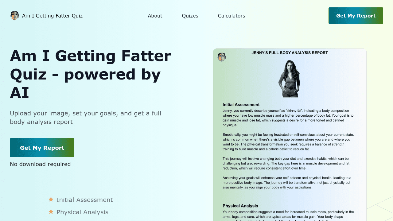 am i getting fatter quiz website