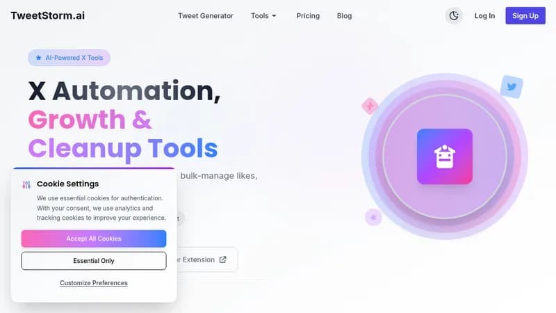 tweetstorm.ai website