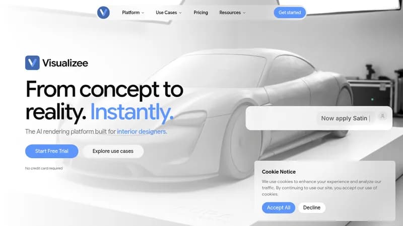 visualizee.ai website