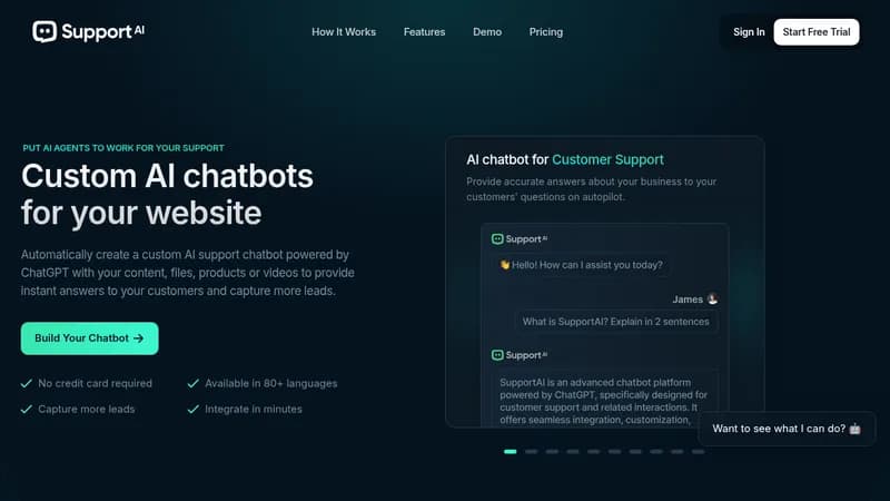 support ai website
