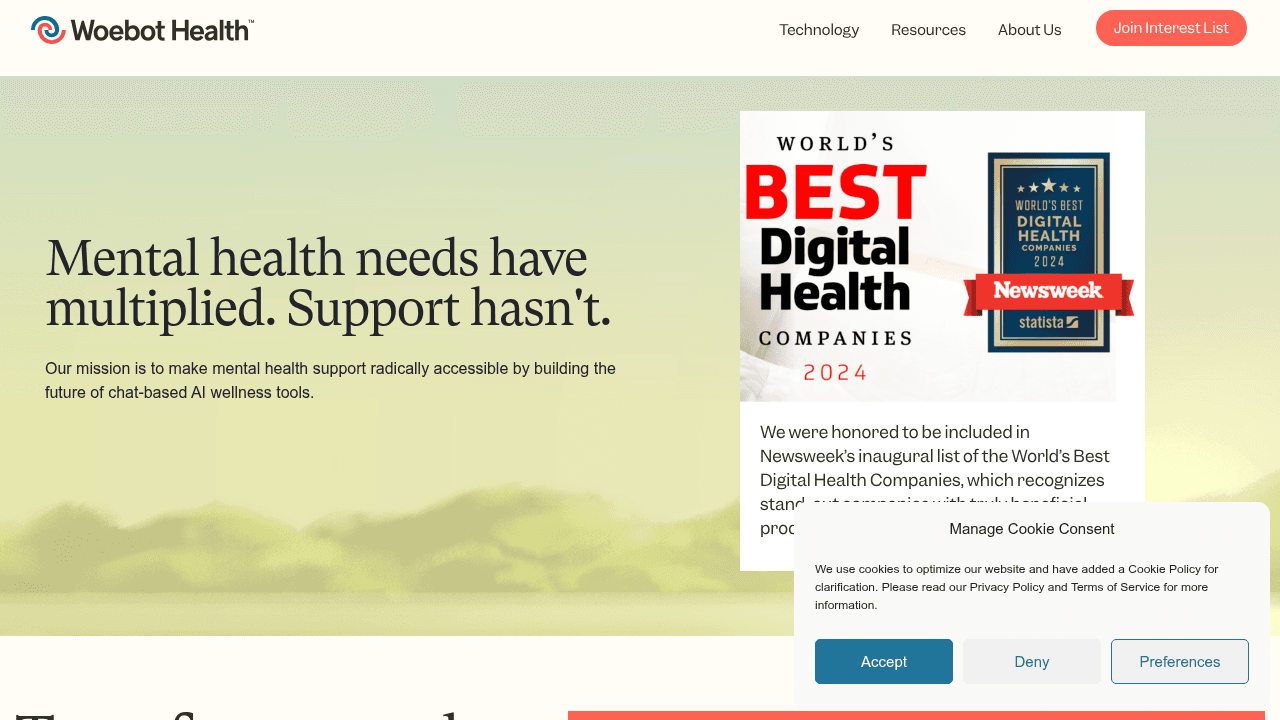 woebot health website