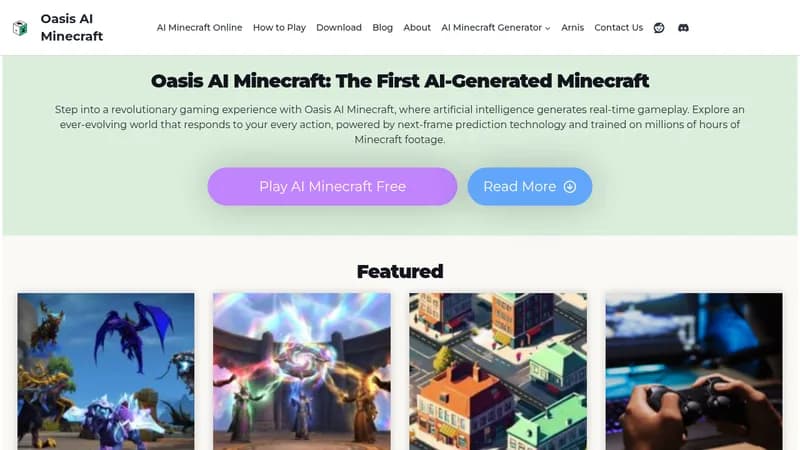oasis ai minecraft website