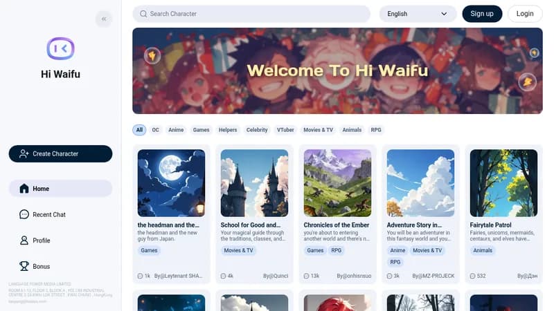 hi waifu website
