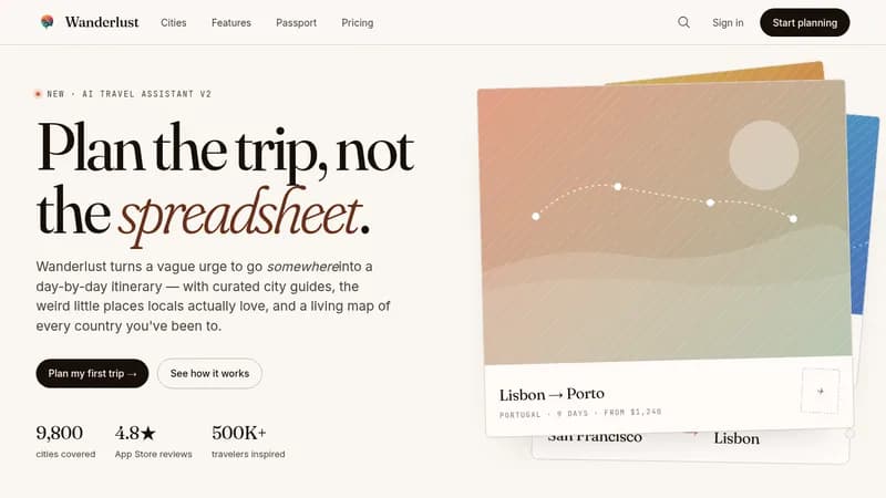 wanderlust website