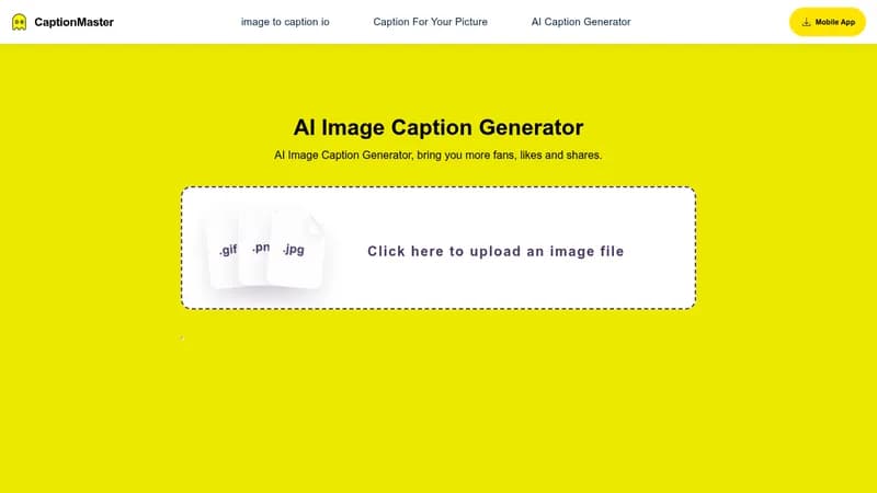 ai image caption generator website
