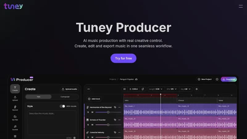 tuney producer website